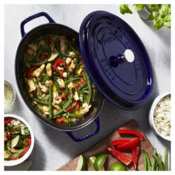 Staub Cocotte Ovale - 31 Cm, Blu Scuro 11 Staub Cocotte Ovale - 31 Cm, Blu Scuro -Staub Shop 750032555