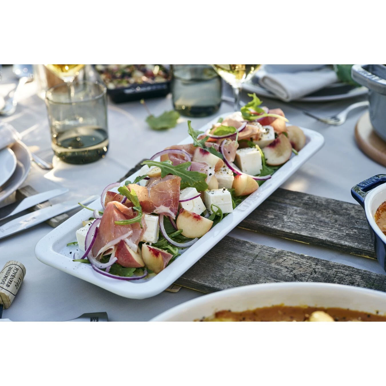 Staub Piatto Da Servizio Rettangolare - 36 Cm X 14 Cm, Bianco Puro 2 Staub Piatto Da Servizio Rettangolare - 36 Cm X 14 Cm, Bianco Puro - immagine 2