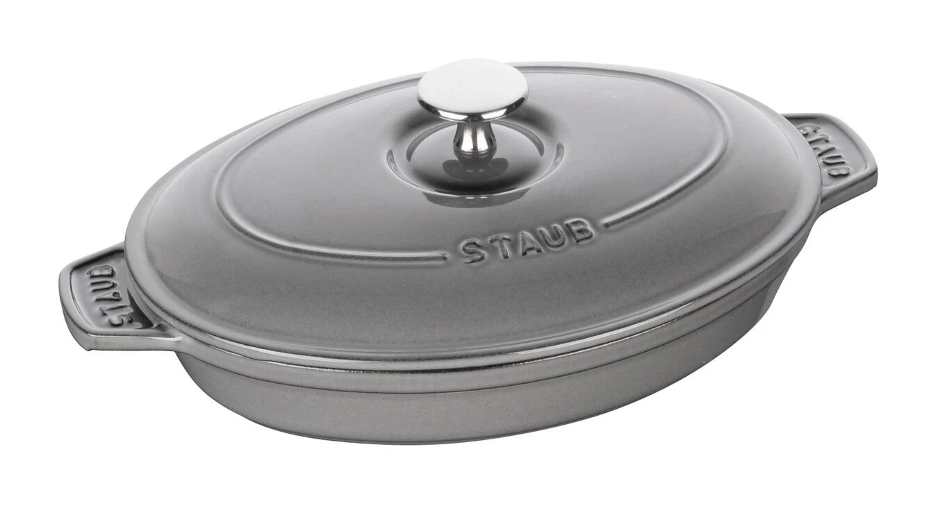 Staub Pirofila Con Coperchio Ovale - 23 Cm, Grigio Grafite 1 Staub Pirofila Con Coperchio Ovale - 23 Cm, Grigio Grafite